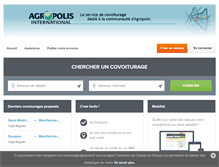 Tablet Screenshot of covoiturage.agropolis.fr